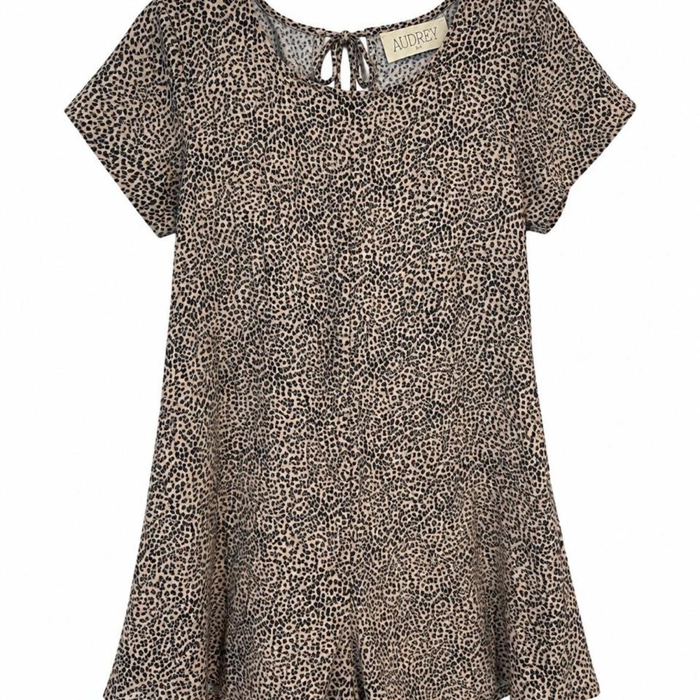 Audrey 3+1 Leopard Print Flowy Romper
